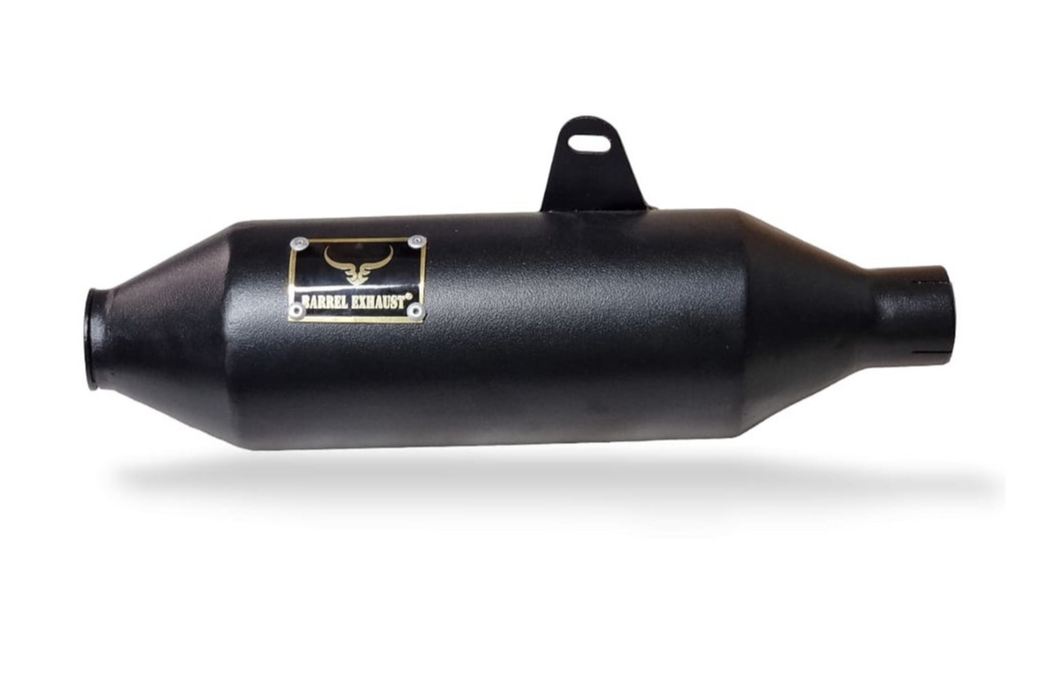 Barrel Atom Exhaust for Hunter 350 Twisted Moto Royal Enfield Parts