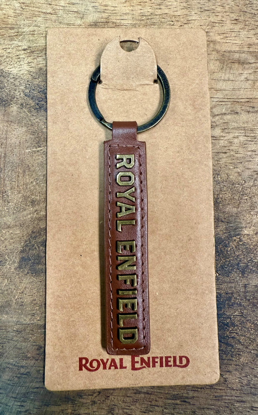 Royal Enfield Metal Branded Keyring - Brown