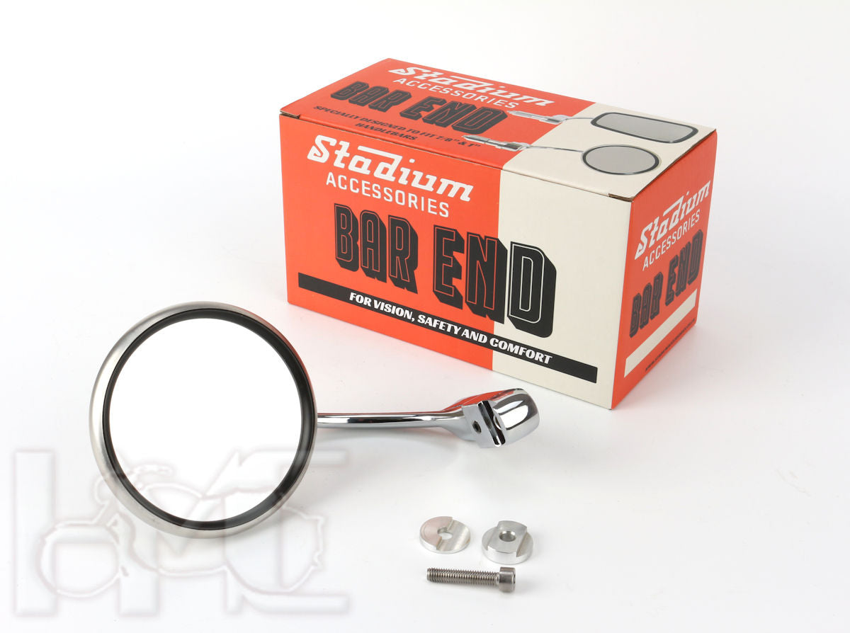 Stadium Stainless Bar End Mirrors - 650 Interceptor