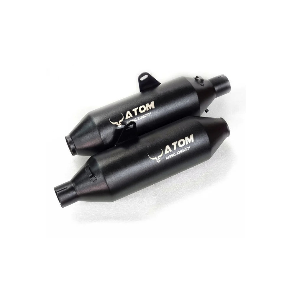 Barrel Exhaust Atom - Black - Interceptor and GT 650