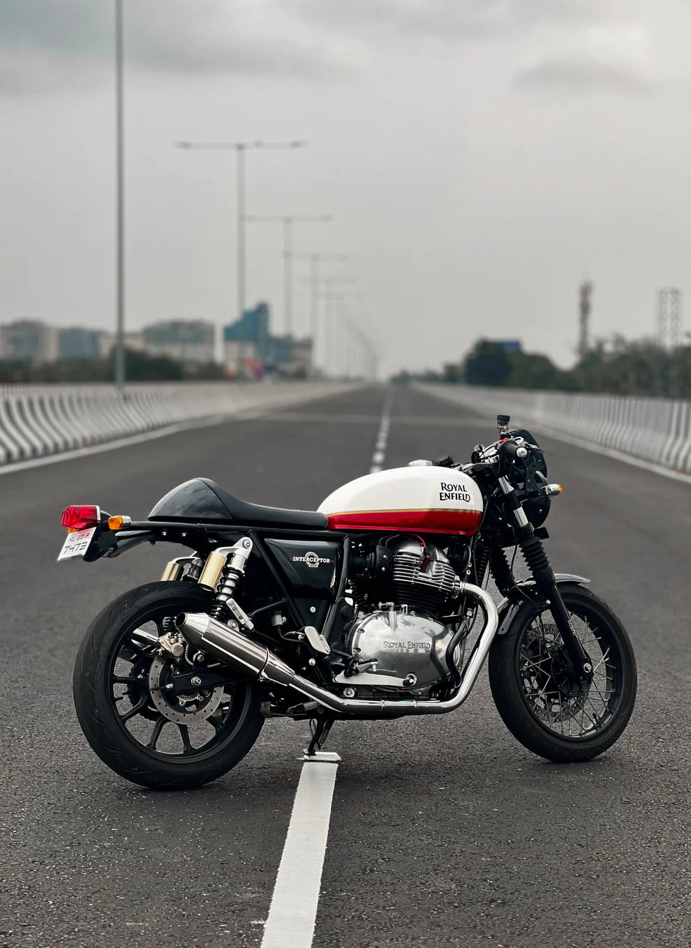 Barrel Exhaust Atom - Black - Interceptor and GT 650