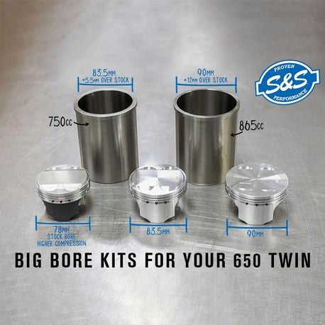 High-Compression 11:1 Piston Kit for Royal Enfield® 650 Twins