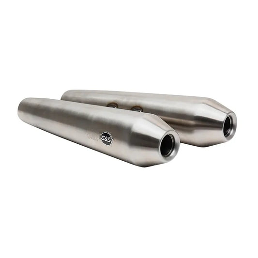 S&S Stainless Slip On Mufflers for 650 Twins