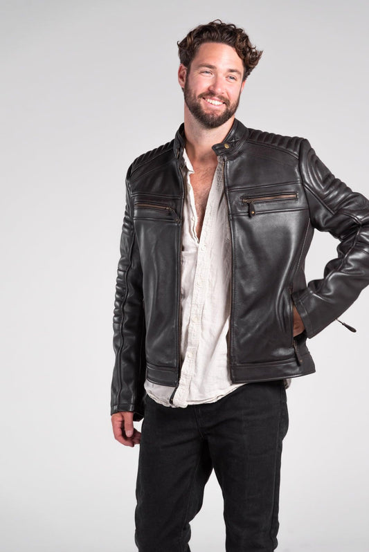 Wakefield Leather Motorcycle Jacket Merla Moto