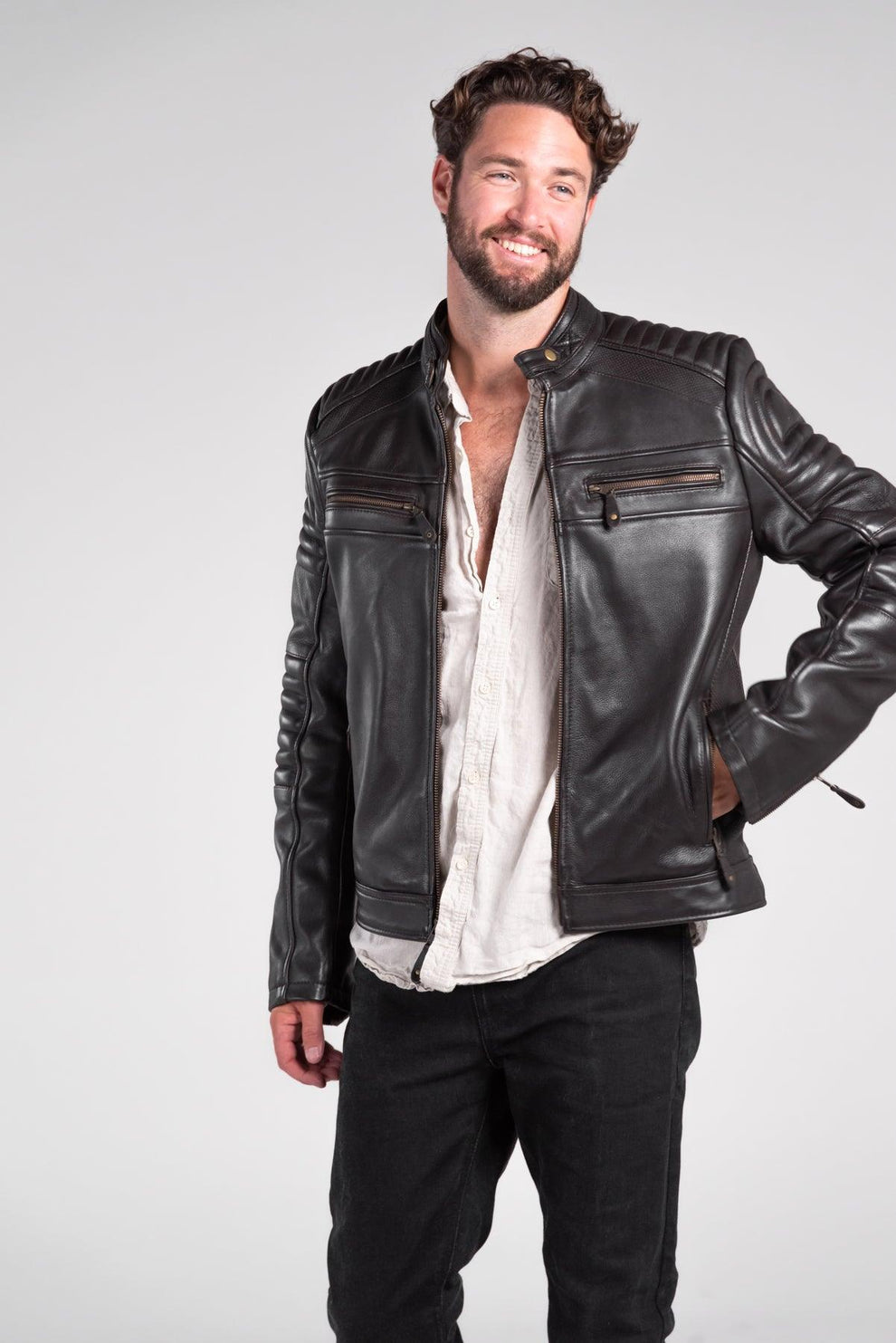 Wakefield Jacket | Mens Premium Leather Motorcycle Jacket | Merla Moto ...