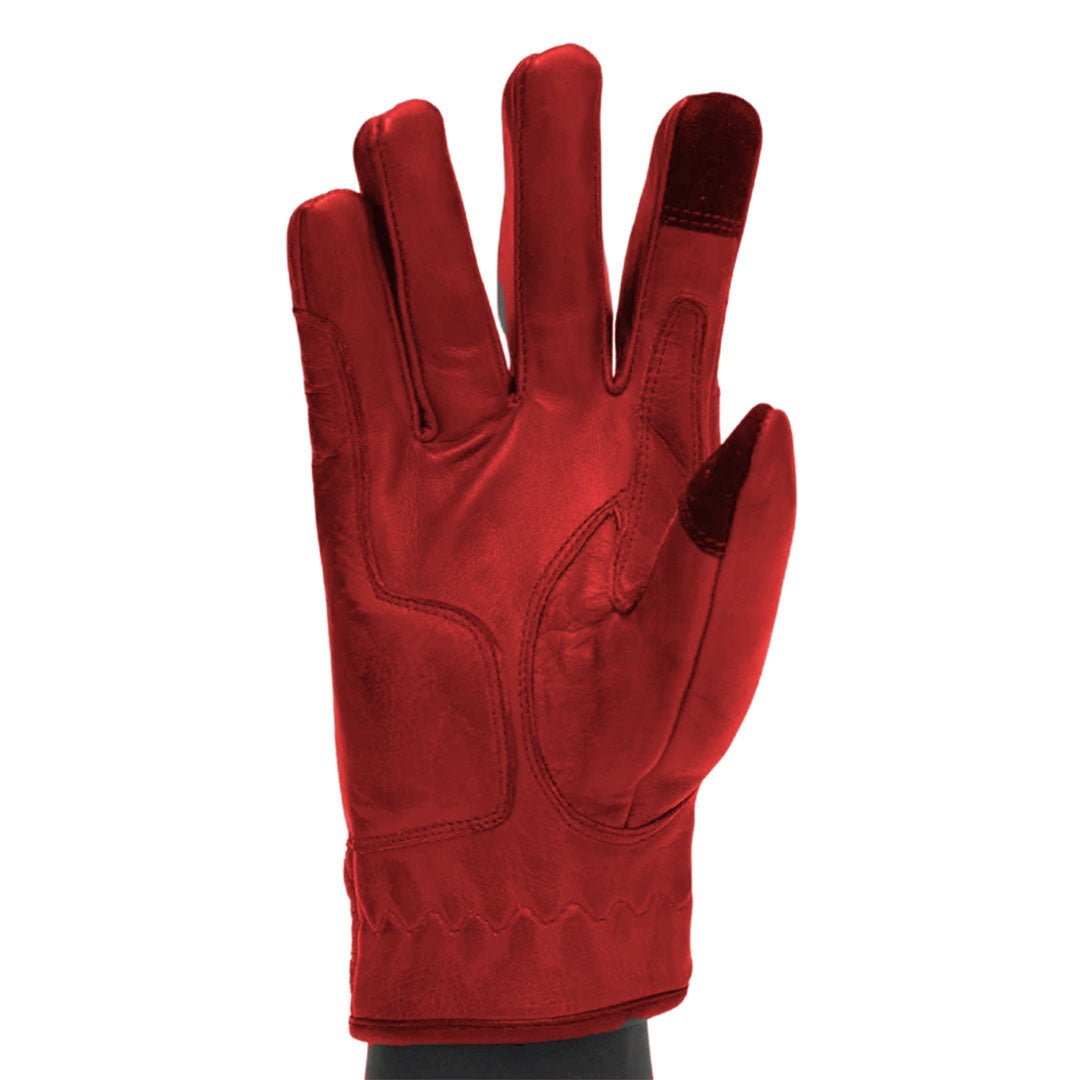 Red hot sale biker gloves