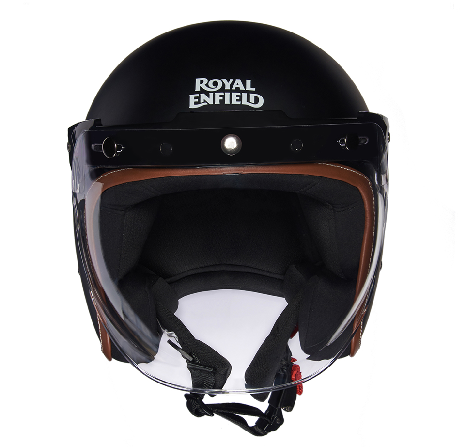 Royal Enfield Open Faced Jet Helmet - Matt Black